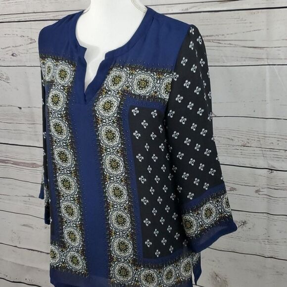Artisan NY 3/4 Sleeve Bohemian Style Blouse - Picture 3 of 8